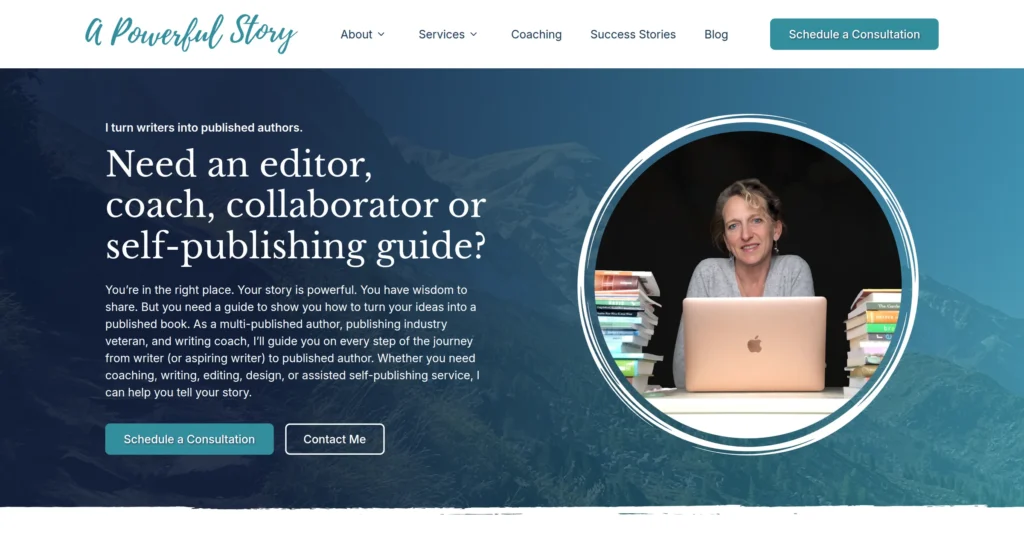 A Powerful Story website desktop view